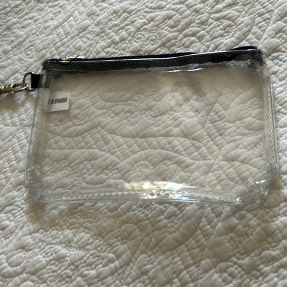 Large clear PVC and starscape Polyester tote bag with small clear PVC zipper bag - Picture 8 of 12